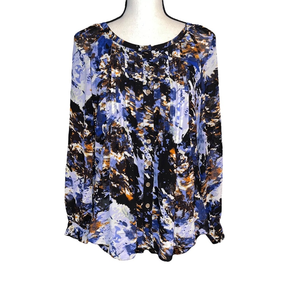 Premise Studio Printed Button Down Blouse - image 1